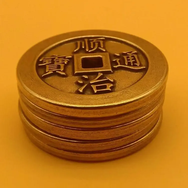 镇库加厚仿制五帝铜币五帝钱摆件装饰纯铜仿古加大铜币挂件压门槛
