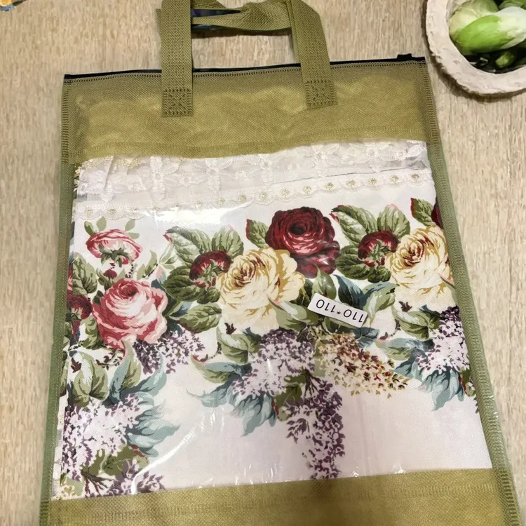 1.1×1.1米玫瑰花图案布艺桌布