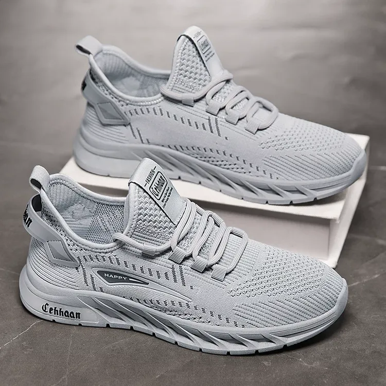 网红爆款男鞋2025新款夏季透气网面飞织椰子鞋百搭运动休闲鞋潮牌