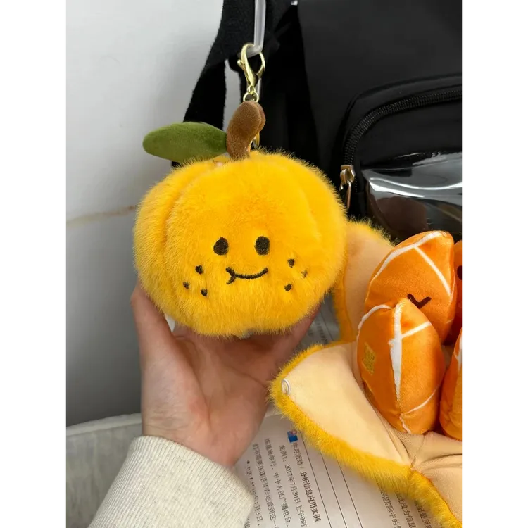 【吖比】水果挂件橘子趣味钥匙扣可拆卸一瓣橘子肉可爱包包挂件汽车