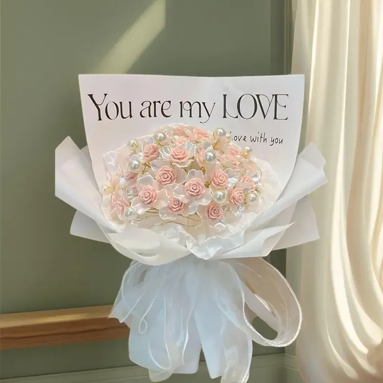 玫瑰花束手工diy手捧花材料包闺蜜生日520送女友礼物七夕情人节TJ