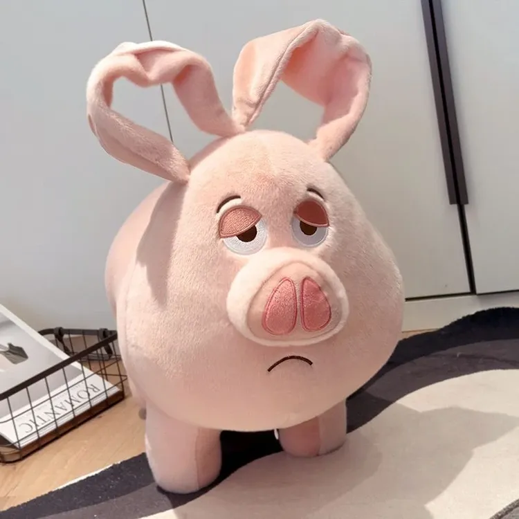 太乙真人坐骑飞天猪公仔 哪吒电影周边 可滑动小猪凳子玩偶