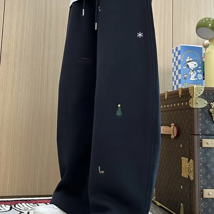 SEVENFUOO -加绒【圣诞刺绣】休闲裤