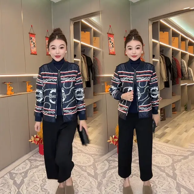 时尚夹棉短外套2025春季新款宽松休闲轻薄立领棒球服洋气夹克上衣