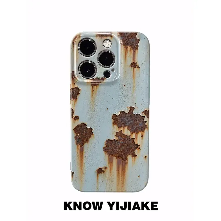 【咕噜】锈迹斑斑适用苹果手机壳16Promax小众13潮流小众破伤风趣味