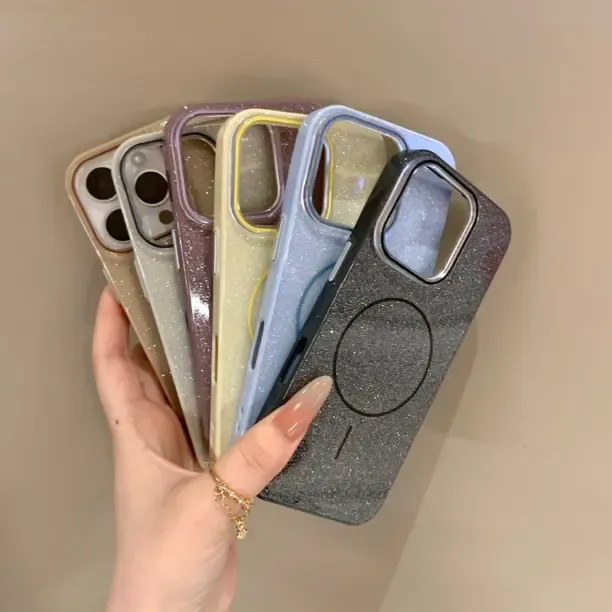 【小羊咩咩专属】闪粉磁吸苹果16手机壳iPhone14promax高级15/12/13