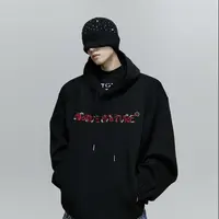 ArguE CulturE小众重工串珠刺绣连帽卫衣廓形宽松帽衫太空棉上衣