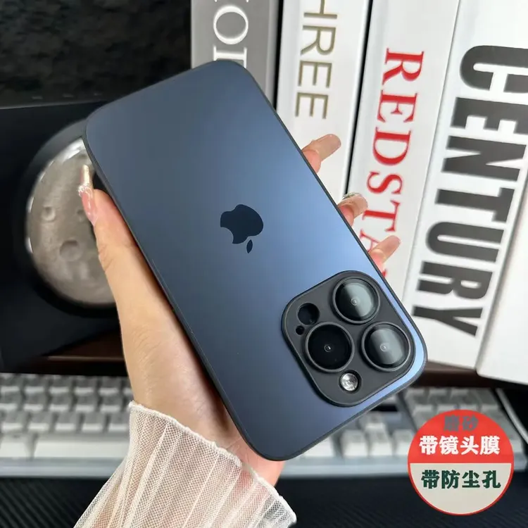 新款适用16高级感手机壳15/14pro磨砂手感AG13promax防摔壳12