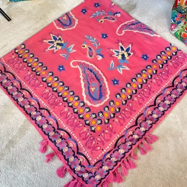 民族风腰果花围巾印花秋冬季保暖旅游度假披肩