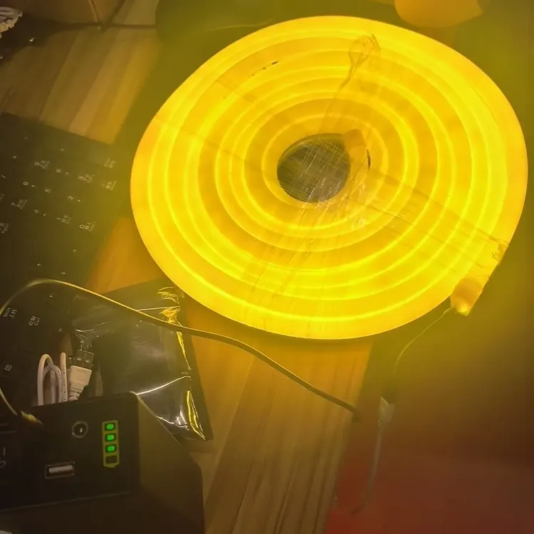 12v 七彩 霓虹管，尺寸1023，蘑菇头，可声控可自走，有机阻燃硅胶