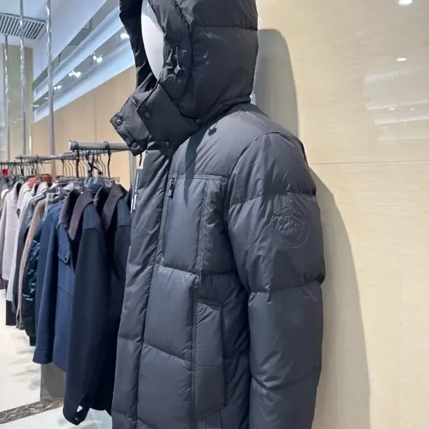 长款拉链免烫保暖连帽口袋秋冬男装男款冬季