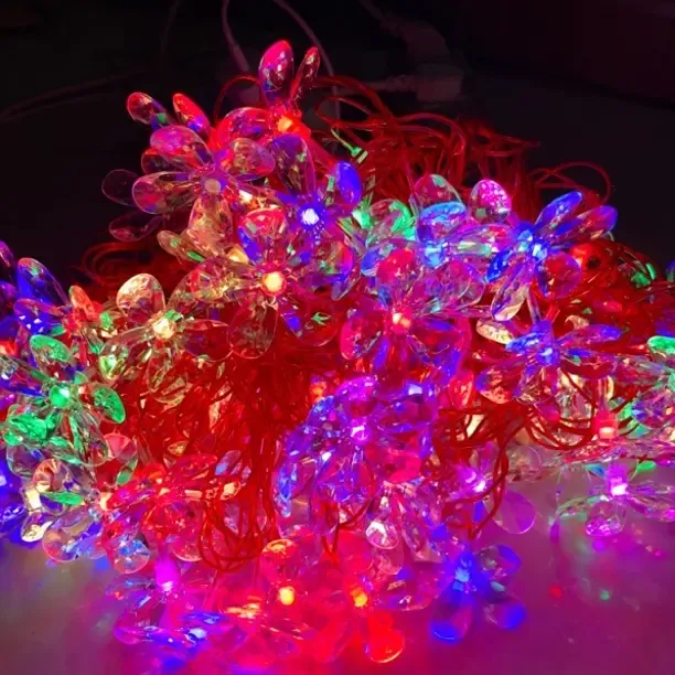 LED花开富贵彩灯约35米85灯防冻防水装饰氛围灯串（可串联带尾插）