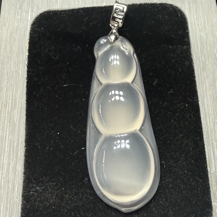 银吊坠 福豆吊坠男女款简约百搭时尚饰品