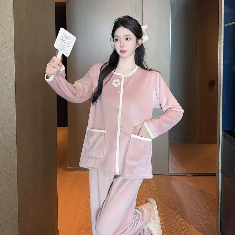 【daisy雏菊】2025年秋冬款海岛绒可爱舒服宽松家居服睡衣套装