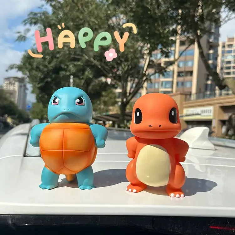 网红爆款车载小火龙杰尼龟后备箱装饰摆件卡通超可爱汽车外挂件