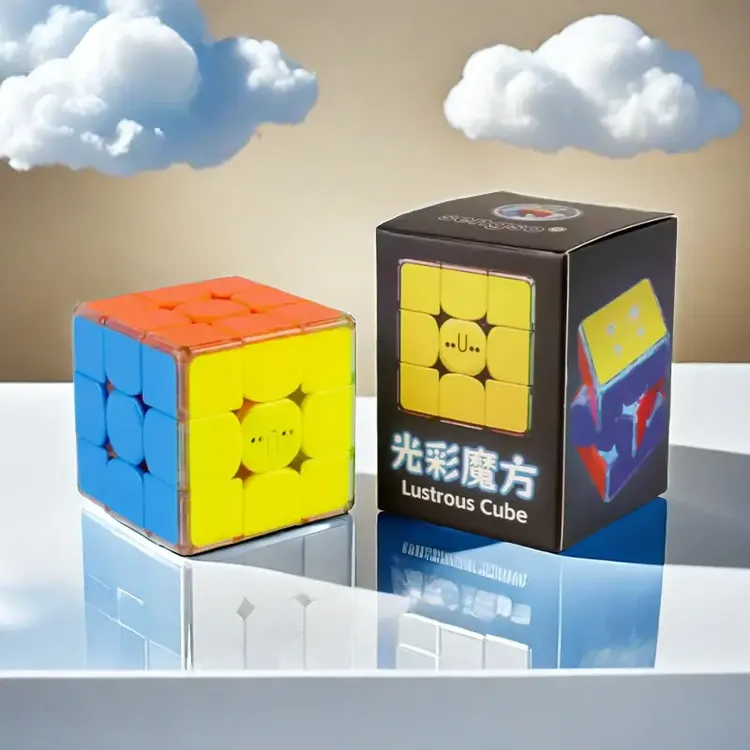 圣手光彩磁力三阶魔方趣味灯光充电款发光摆件顺滑益智礼物玩具