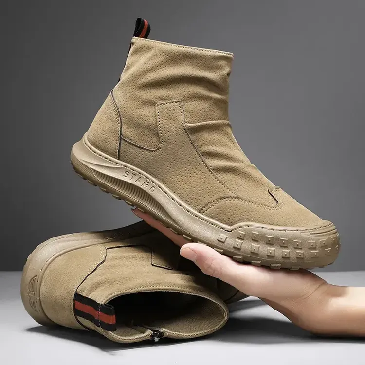 【品质甄选】爆款男鞋秋季2025新款高帮户外劳保鞋软底马丁靴迈索凡