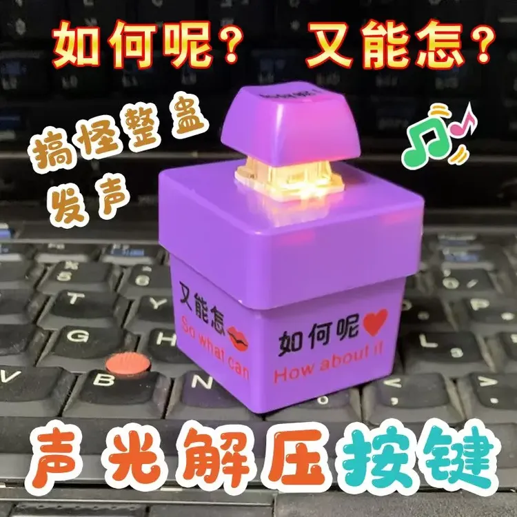【甜星】如何呢又能怎单姐语音解压按键玩具发声钥匙扣汽车挂件