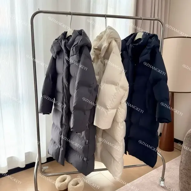 【张可以】巨保暖！高克重长款连帽羽绒服