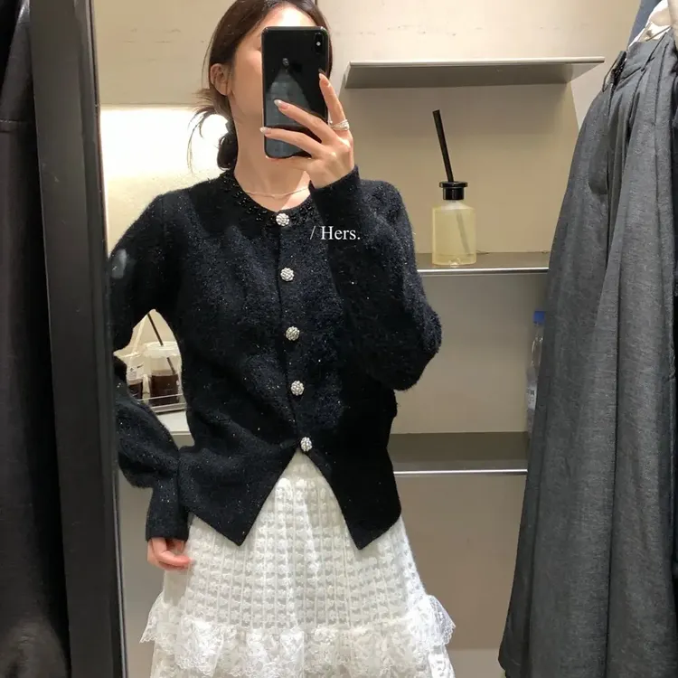 韩版冬季宽松圆领女毛针织衫长袖气质小香风92438