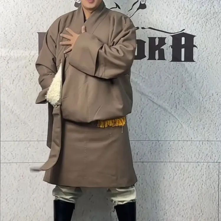 藏装透气加厚加绒男士上下款后藏款帅气简单时尚