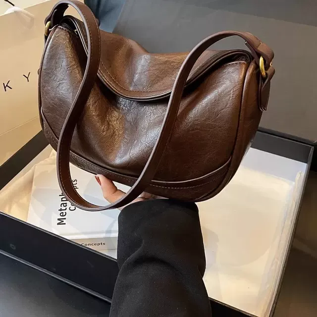 韩版设计小包女2025新款春季美拉德复古软皮单肩腋下包百搭斜挎包