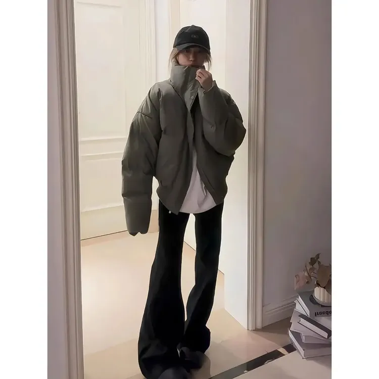黑色cleanfit水洗微喇牛仔裤男春秋美式复古潮牌痞帅情侣显瘦裤子