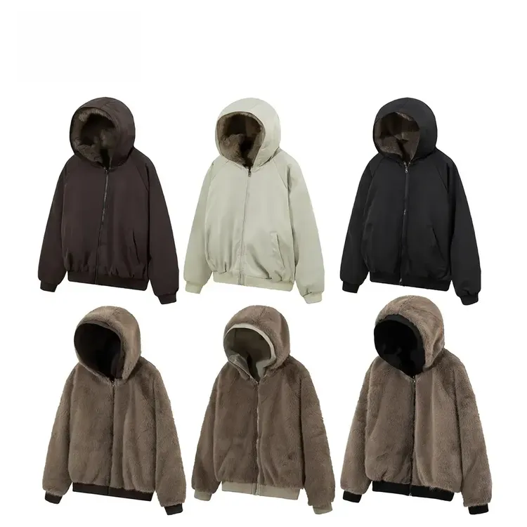 冬装双面穿棉服座山雕男女同款加厚保暖连帽宽松短款情侣装棉衣潮