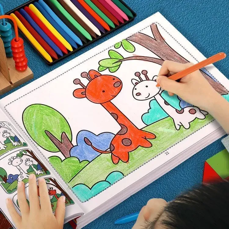 2-5岁学画涂色本宝宝画画本幼儿园填色本图画册儿童涂色画绘画本