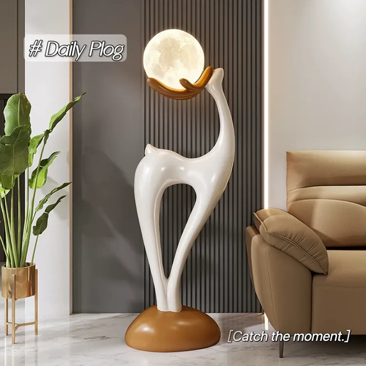 福鹿落地摆件客厅电视柜沙发旁高级感装饰品旺宅搬家乔迁新居礼品