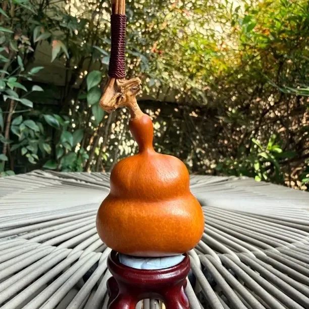 可爱小熊钱袋子小葫芦文玩手捻葫芦带龙头缠线盘玩天然摆件挂件