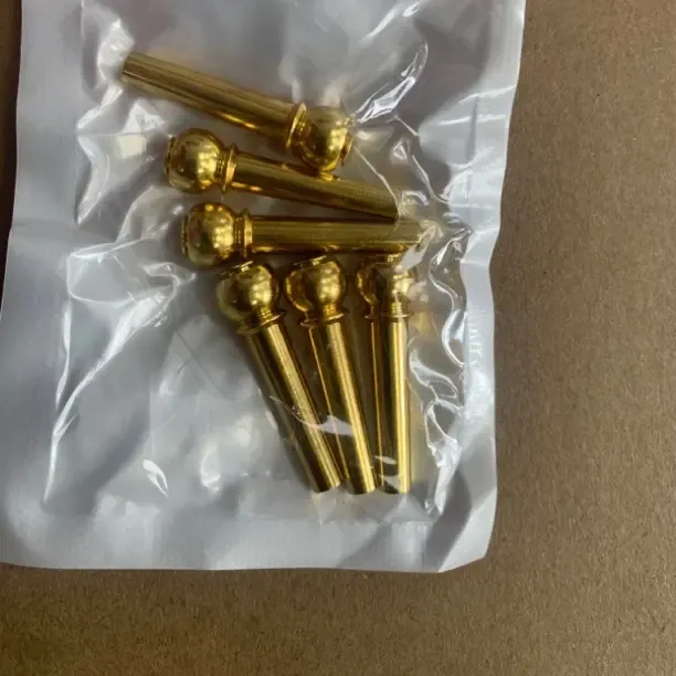 民谣吉他黄铜弦钉固弦锥金属弦柱木吉他配件延长延音吉他弦柱