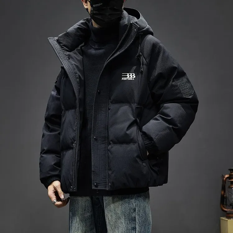 波司断码联名恋踏短款羽绒服男款冬季白鸭绒加厚保暖面包服男士