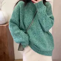 轻雾沙滩|奢牌同源经典花纱羊绒衫高领针织套衫毛衣4400
