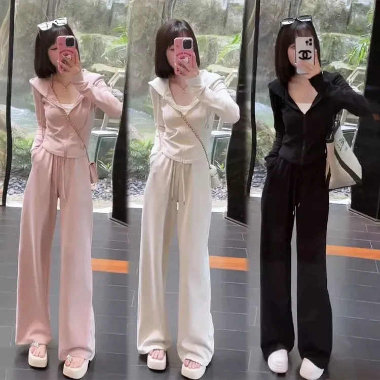 慵懒风两件套女爆款2025春秋季新款休闲减龄小个子休闲两件套洋气