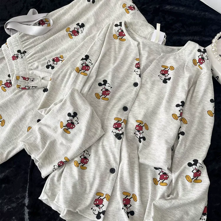 【春季上新】可爱卡通米奇开衫睡衣2025春秋新款高级感休闲家居服