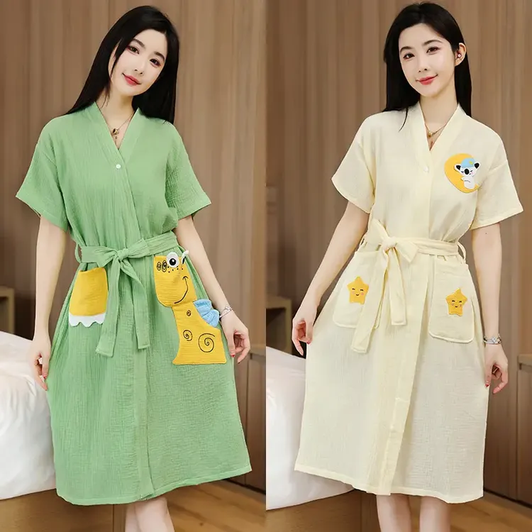 纯棉纱布浴巾女大人可穿可裹全棉吸水速干浴袍夏季薄2025新款裹巾