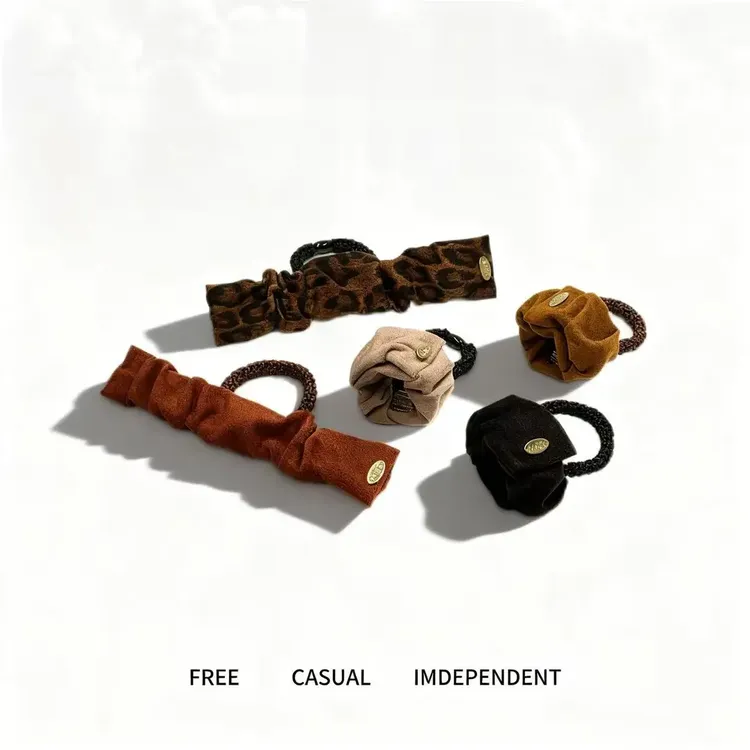 2025新款高弹力啪啪圈发圈高级感丝绒皮筋高马尾显发量不伤发发圈商品图