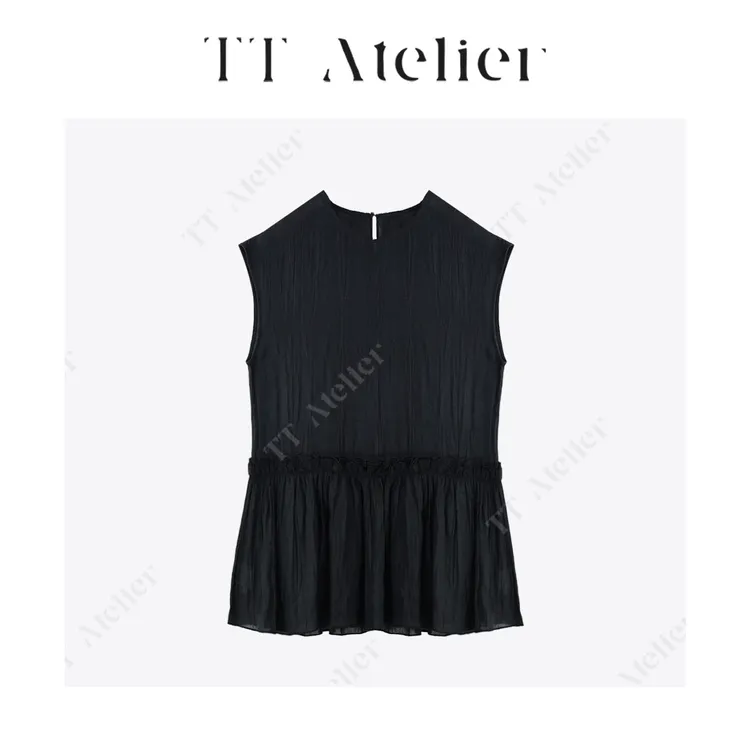 TT设计师【墨白】夏季新款气质时尚小众设计款飞袖小衫TT259999