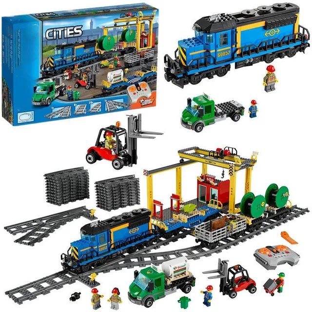 LEGO乐高城市系列60052货运列车电动遥控版火车益智拼装玩具