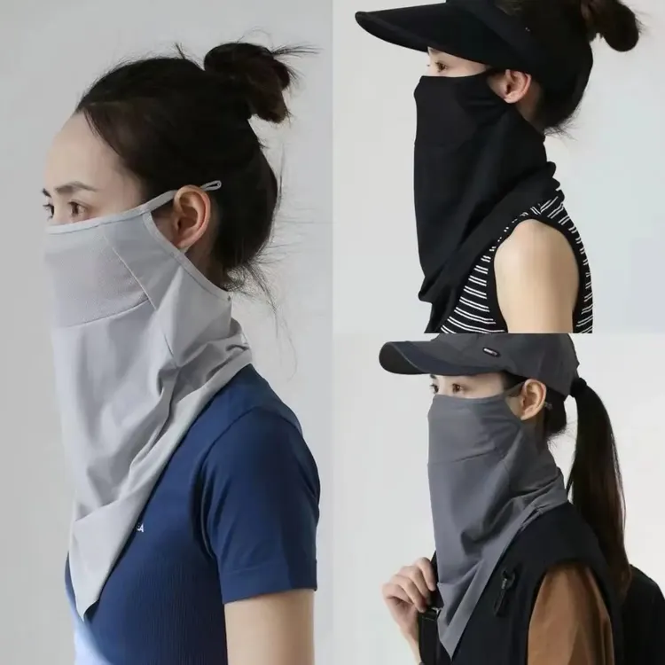 时尚户外夏季透气薄款防紫外线面部遮脸骑行开车护颈防晒面罩C759