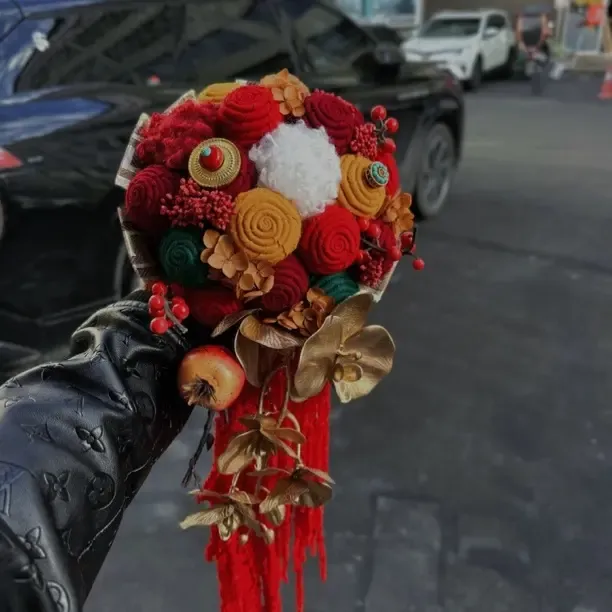 藏式手工布艺手捧花 全国包邮