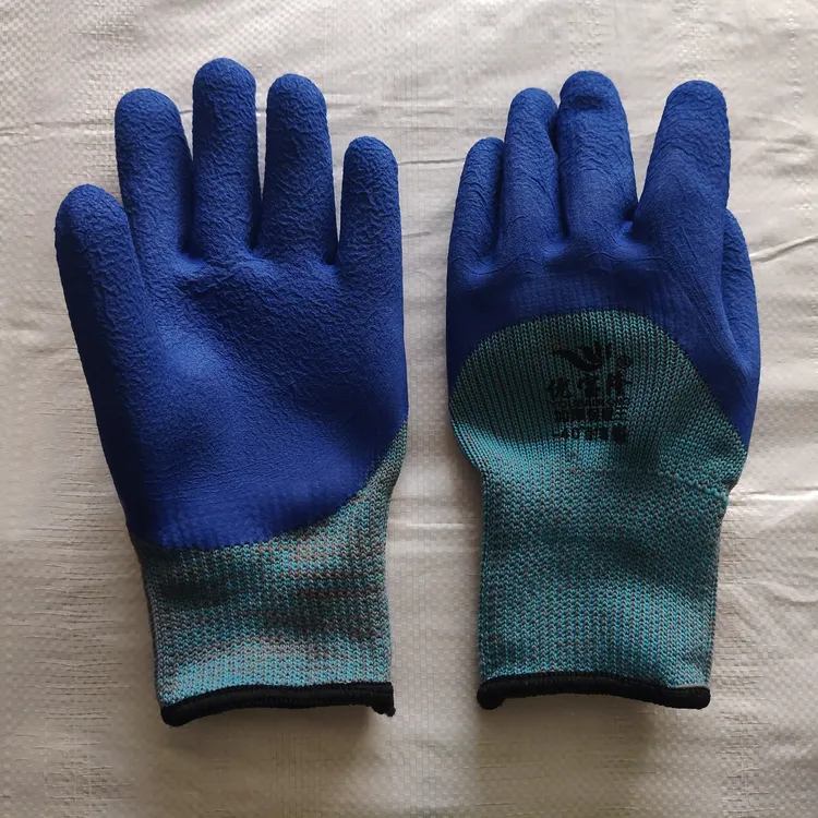 加厚耐磨防滑大半胶劳保手套适合工地搬运干活使用