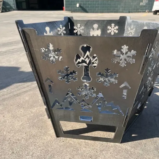 多功能加厚便携卡片式户外焚火台 野营烧烤围炉煮茶烧烤