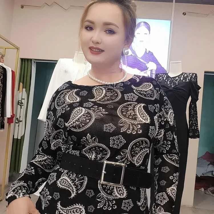 落肩袖女斜领修身型包袖长袖T恤抗起球一字领法式