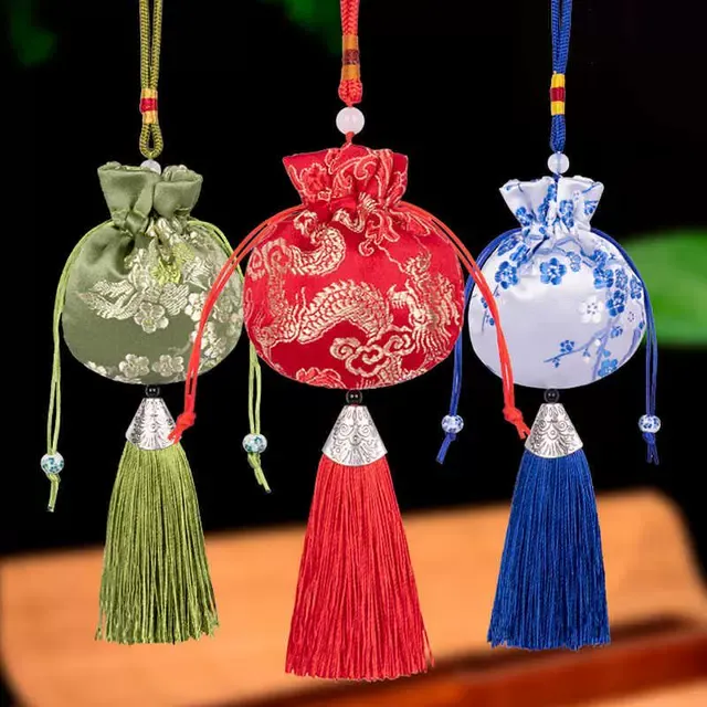端午节香包香囊diy艾叶空袋汉服高档随身驱蚊荷包空袋子古风香袋