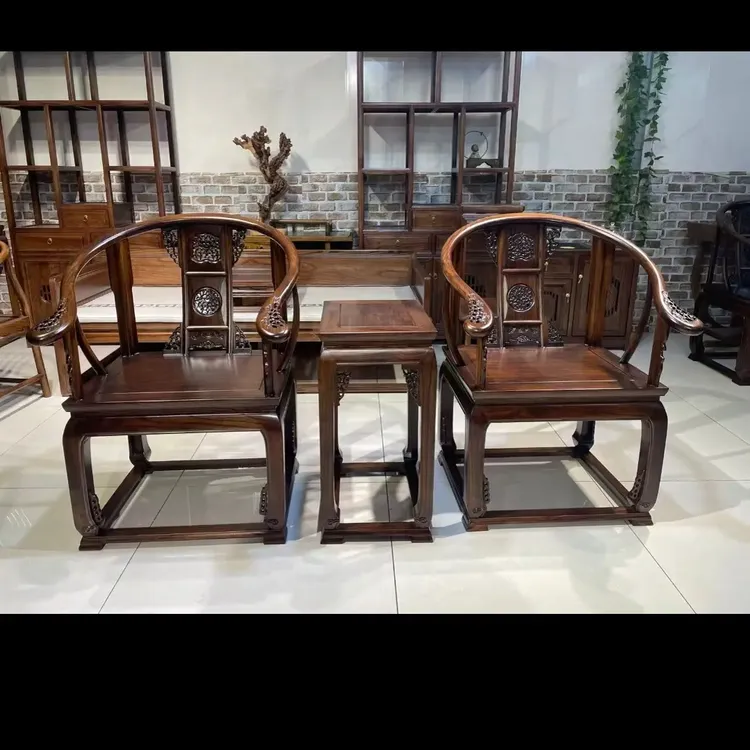 皇宫椅圈椅太师椅实木古靠背椅中式客厅家用阳台会客