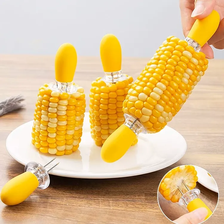 创意防烫手玉米钢叉小朋友吃苞米不粘手神器可爱烧烤啃红薯水果签