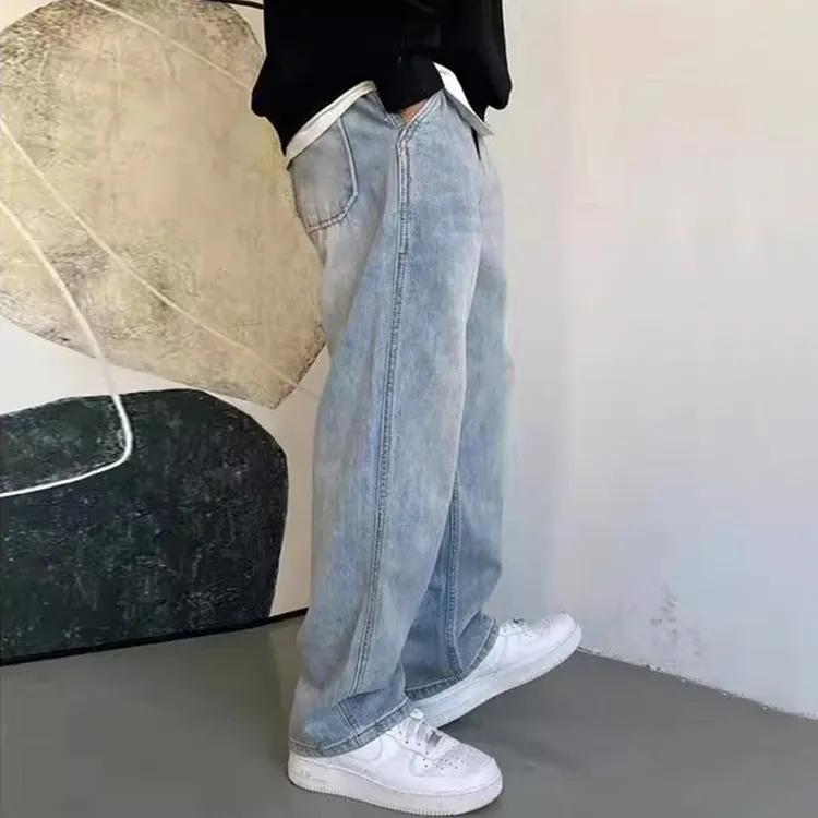 胖子春秋款美式牛仔裤男款爆款2025新款裤子男款男士大码直筒裤