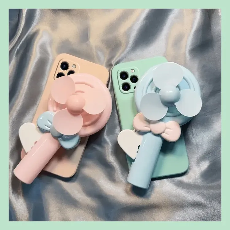 夏日棒棒糖手摇风扇适用苹果华为荣耀vivo小米oppo一加手机壳